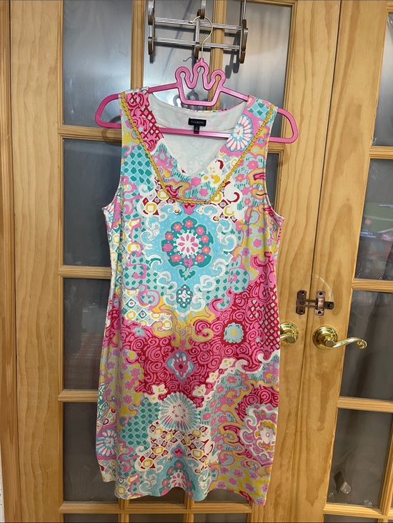 Talbots Dresses & Skirts - 175. Talbots Multicolor Floral Shift Dress in Pink, Aqua & Yellow